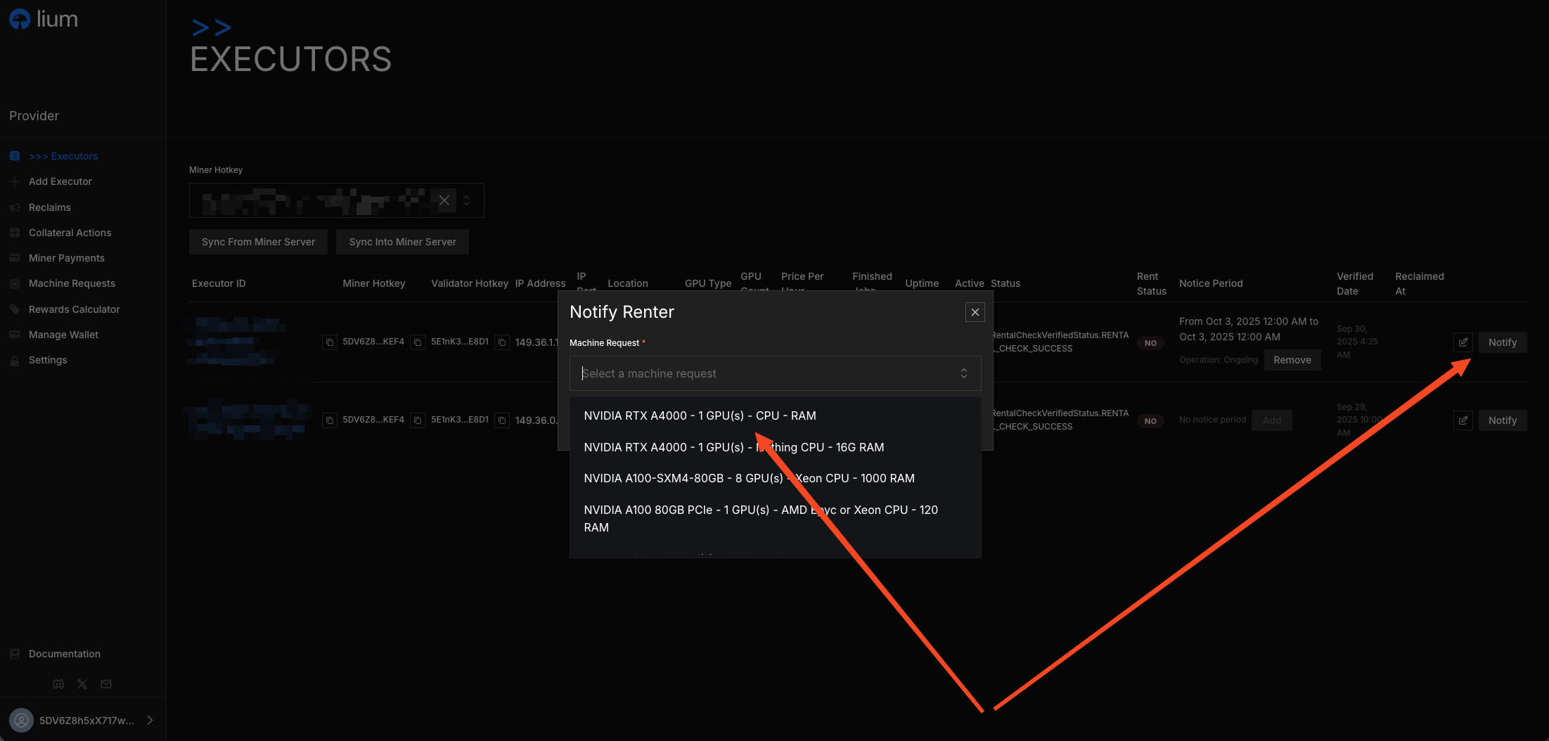 Notify Renter